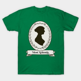 Pride and Prejudice Quote Silhouette of Writer Jane Austen T-Shirt